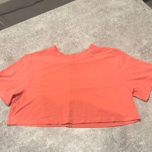 Lululemon Coral Cropped T-Shirt